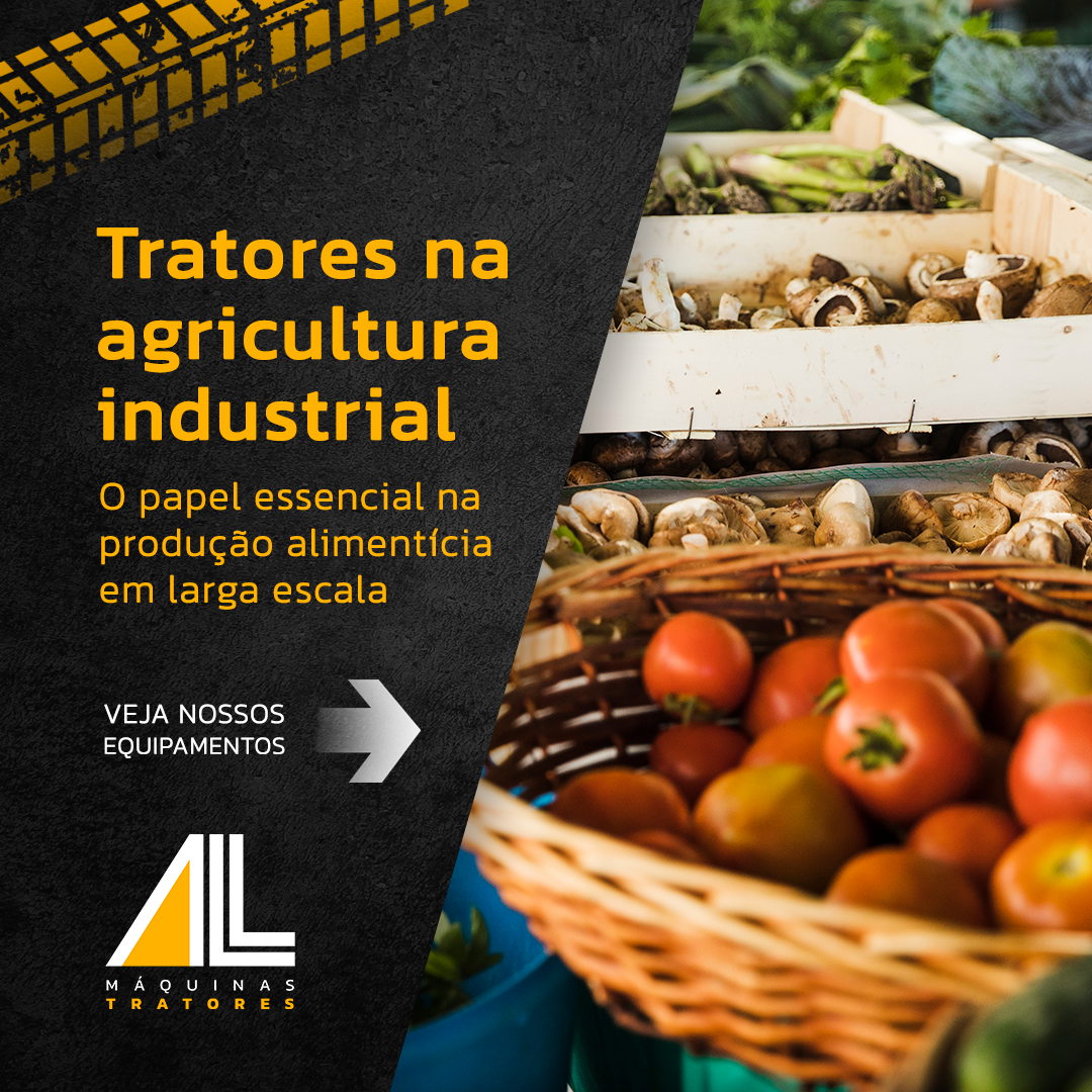 Tratores na agricultura industrial